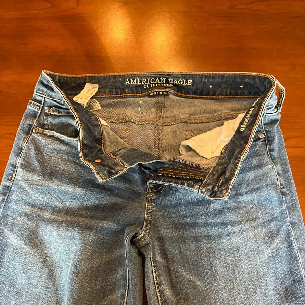 American Eagle Women’s Boyfriend Jeans Super Stretch Favorite Size 10L - Picture 7 of 14